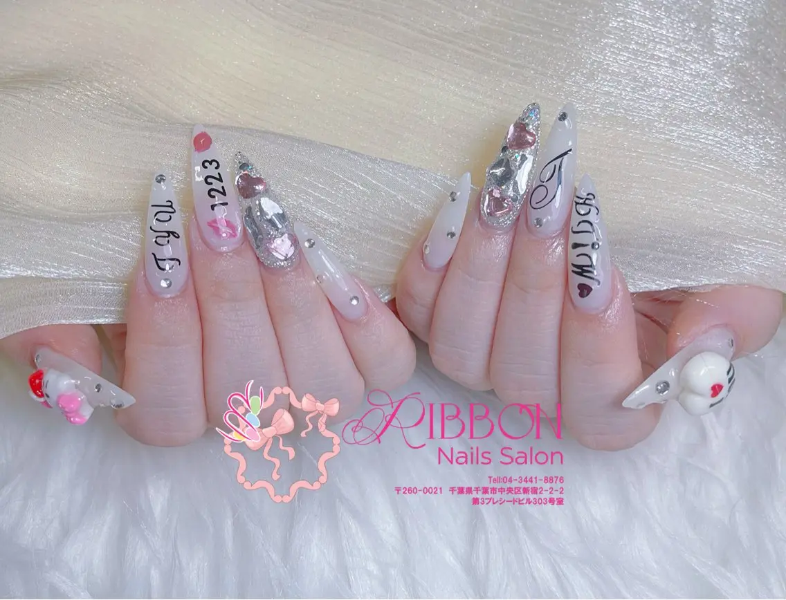 ネイル フレンチネイル ジェルネイル マグネットネイル 持ち込み ニュアンスネイル ハンドネイル Ribbonnail salonのネイルデザイン