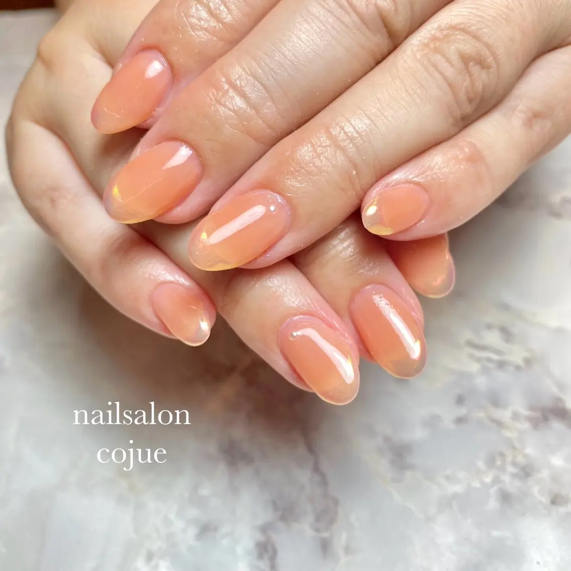 ネイル オーロラネイル フレンチネイル ミラーネイル ハンドネイル nailsalon cojue ERIのネイルデザイン