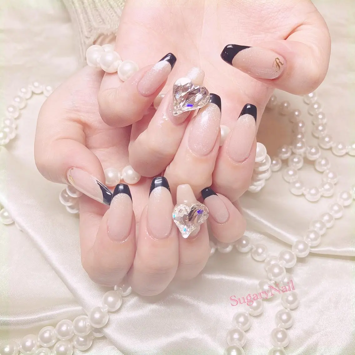 ネイル アートネイル フレンチネイル ハンドネイル SugaryNail Rinaのネイルデザイン