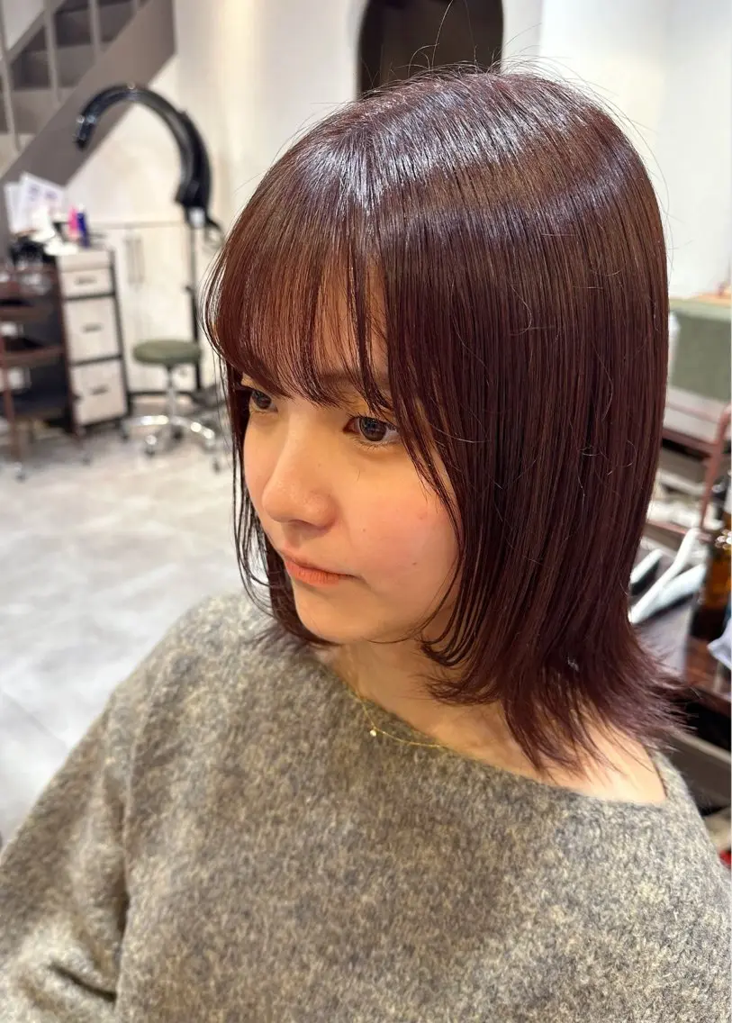 ミディアム レイヤーカット desirbeaux 佐藤愛のヘアスタイル