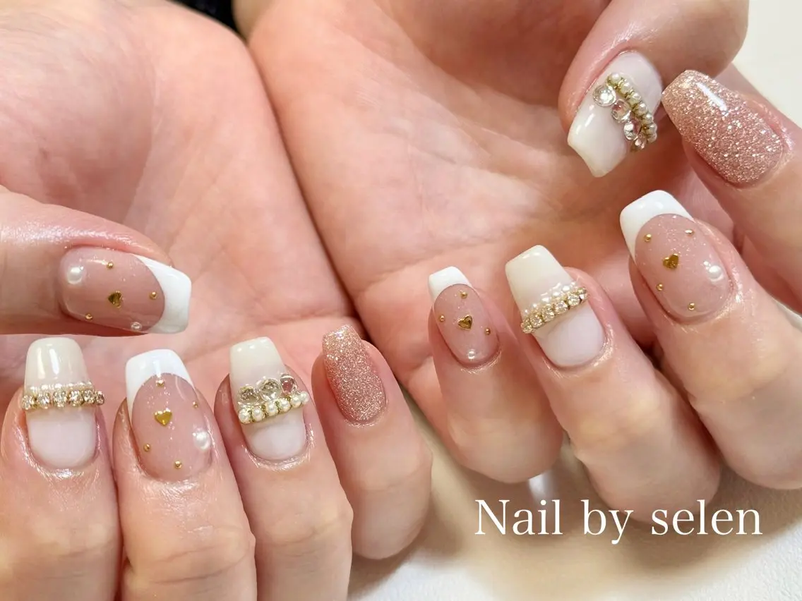 ネイル アートネイル ジェルネイル グラデーション マグネットネイル ミラーネイル ハンドネイル Nail by selenのネイルデザイン