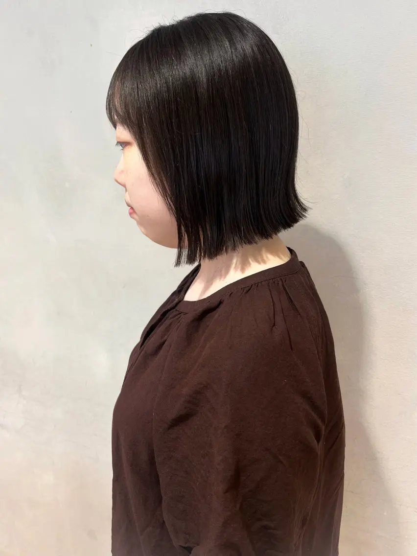 ショート カラー カット トリートメント 地毛風ストレート ミニボブ🌷江梨🍎のヘアスタイル