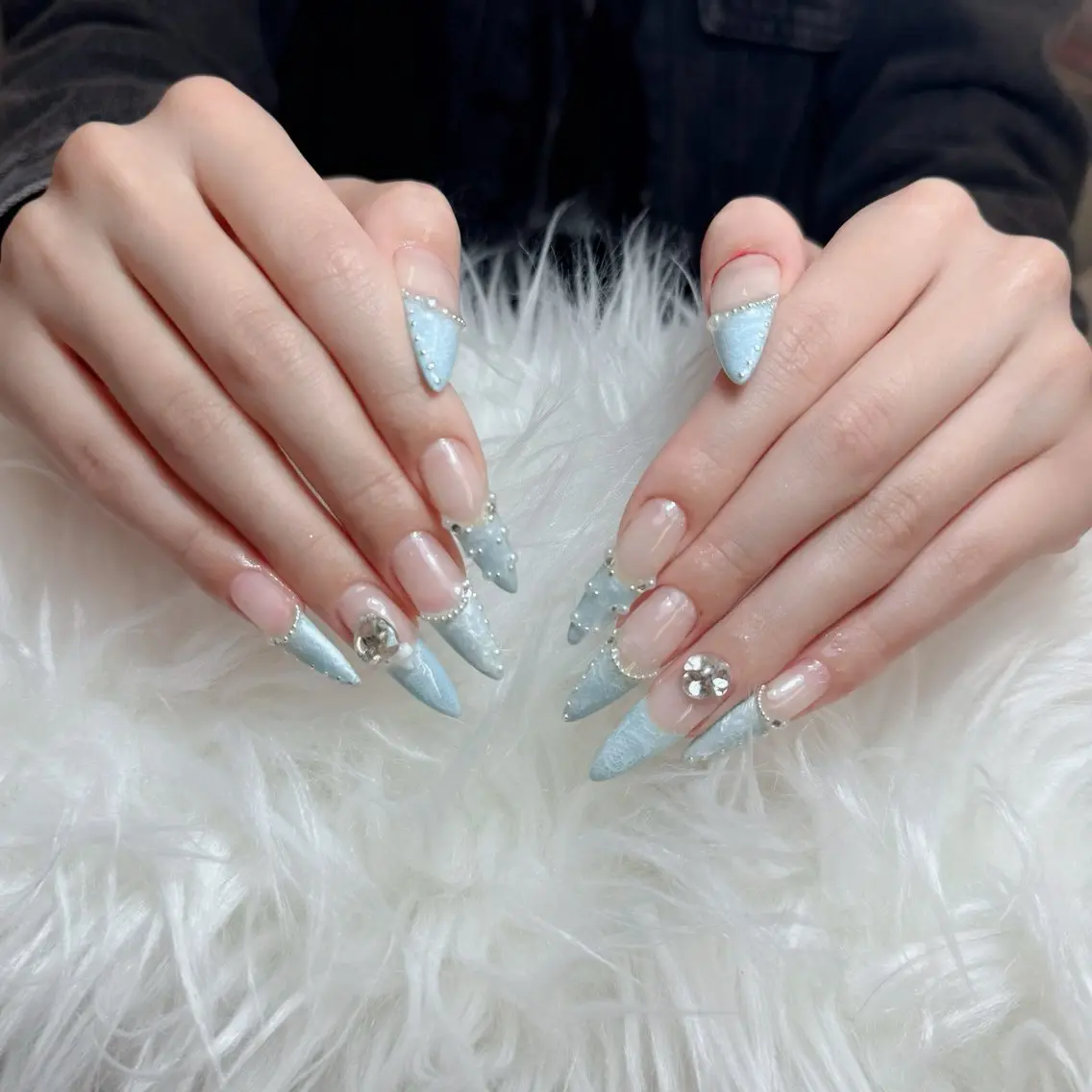 ネイル ジェルネイル 韓国ネイル マグネットネイル ネイルチップ 冬ネイル Lenie Nail Salonのネイルデザイン
