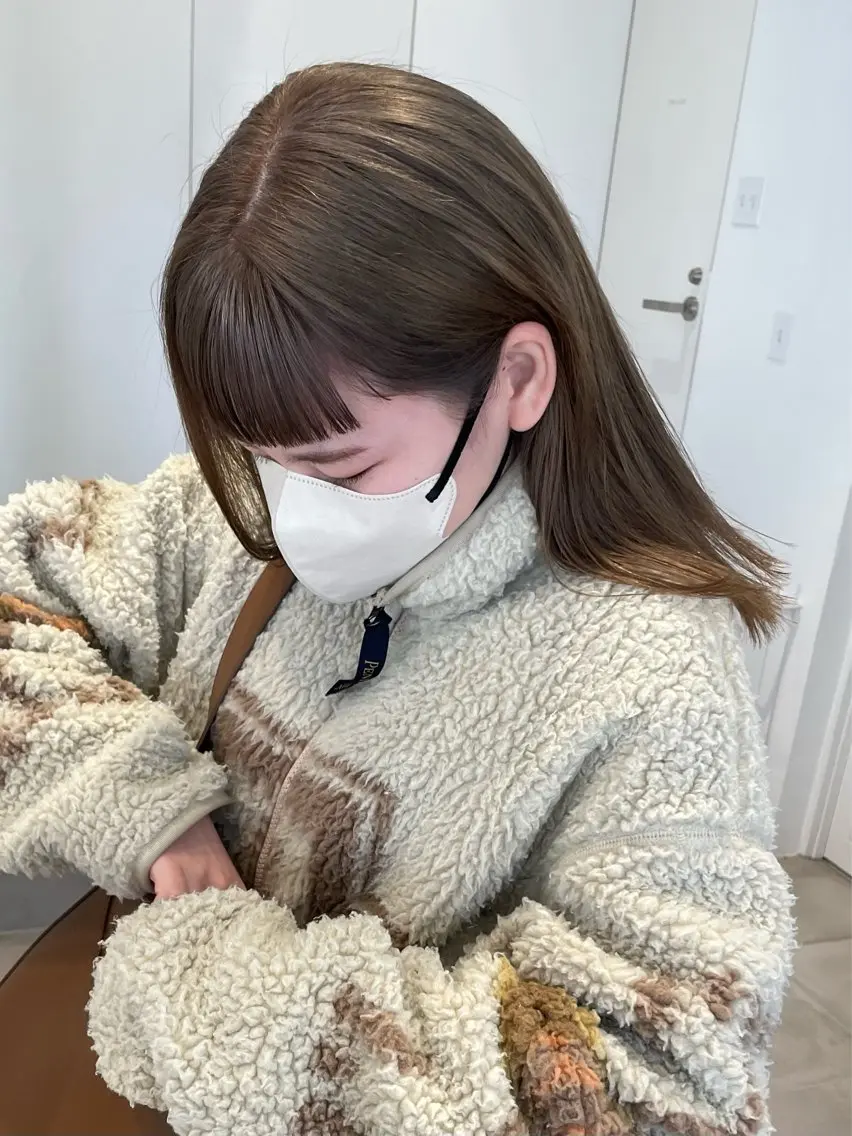 ミディアム カラー ヘアカラー 土川 陽菜のヘアスタイル