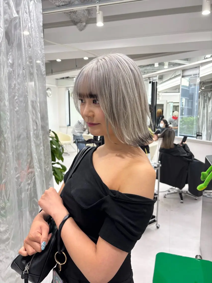ショート カラー ブリーチ デザインカラー ヘアカラー トリートメント 飯牟田/メンズパーマ ブリーチ/GEAR.のヘアスタイル