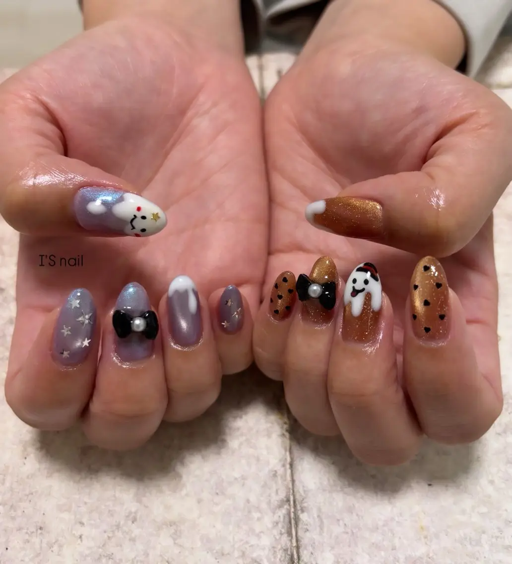 ネイル ハロウィン ハンドネイル I'S nail 佐野のネイルデザイン