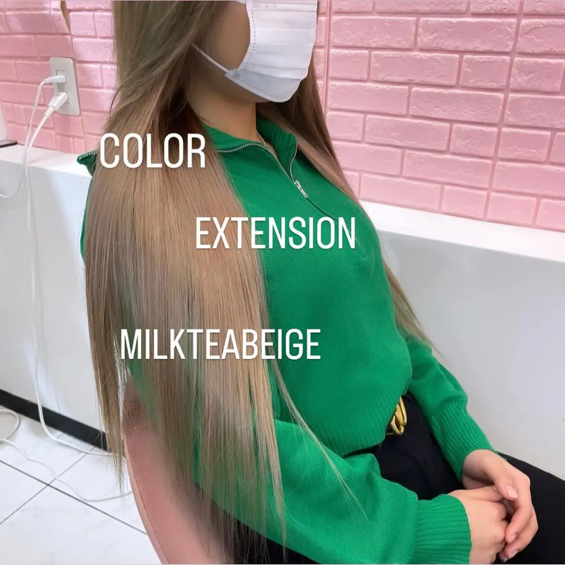 ロング カラー ヘアカラー エクステ エクステ🩵ブリーチ 韓国ヘア🩵KAEのヘアスタイル
