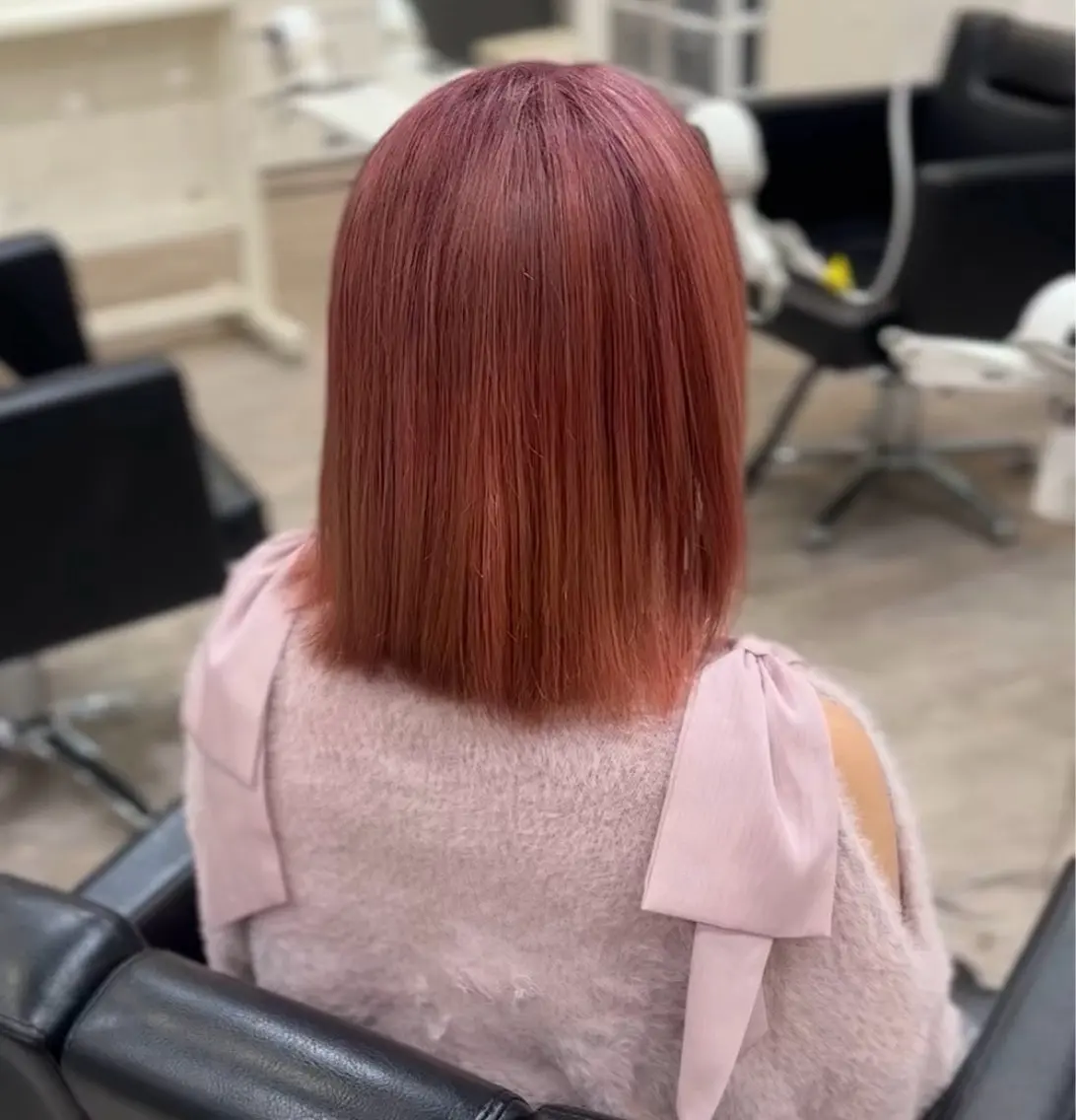 ショート カラー ヘアカラー トリートメント 淡い暖色カラー🩰 girly ♡ ノアのヘアスタイル