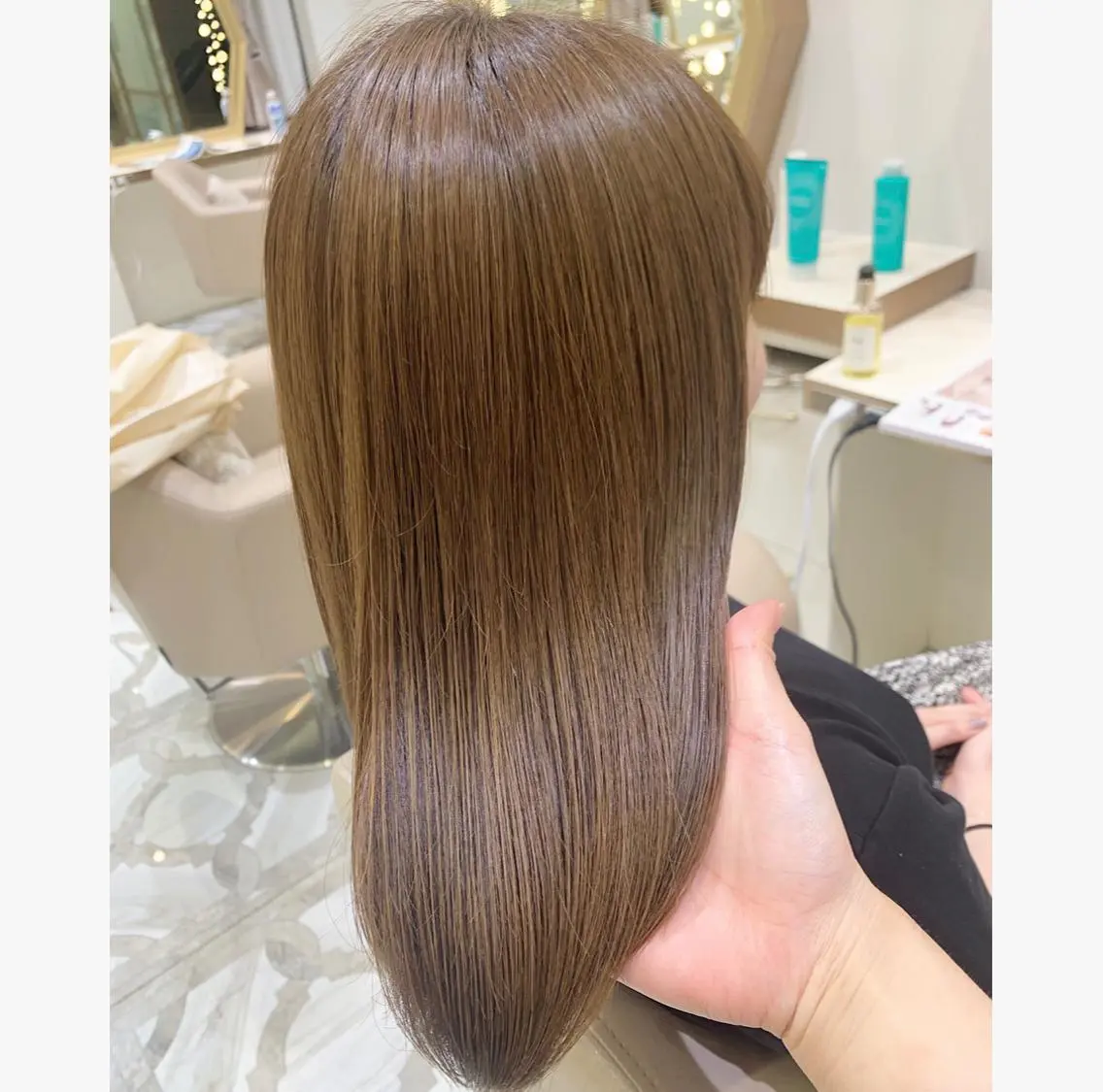 セミロング パーマ カット 縮毛矯正 💙美髪救世主💙 関華蓮のヘアスタイル
