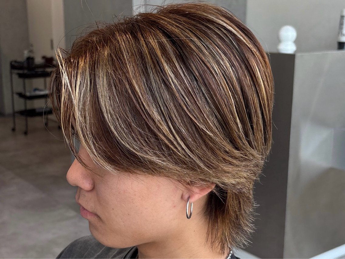 カラー ヘアアレンジ メンズ メンズハイライト ハイライトカラー ヘアカラー (メンズ特化)AKI /古本晃大のヘアスタイル