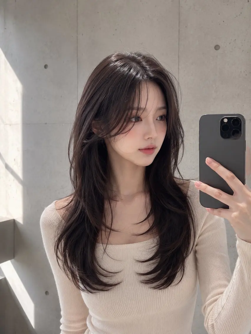 セミロング カラー ヘアアレンジ カット ヘアカラー トリートメント 🌫️大人韓国ヘア 🌫️naoyaのヘアスタイル