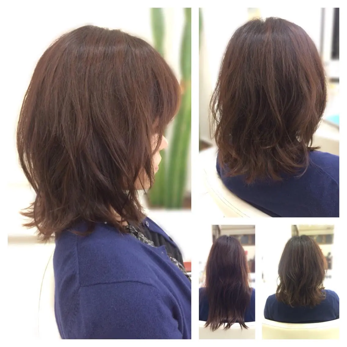 ミディアム ボブ レイヤーカット Hair VERDEのヘアスタイル