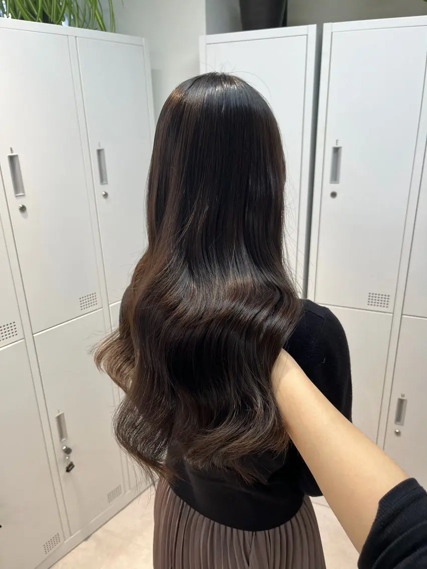 カラー 透明感カラー グレージュ オリーブグレージュ オリーブグレー mao 大阪梅田♡韓国ヘアのヘアスタイル