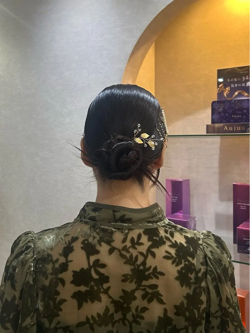 セミロング ヘアセット 斉藤 結のヘアスタイル