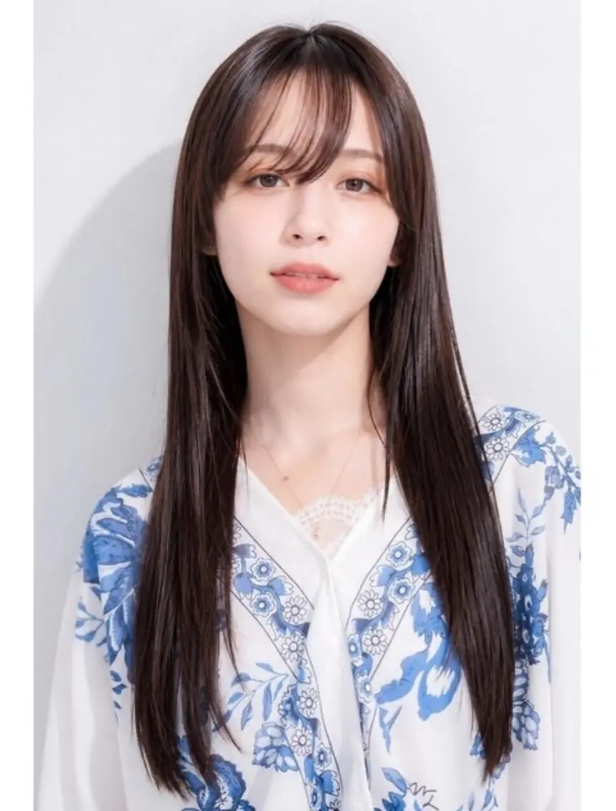 ロング カット 縮毛矯正 尾崎 大輔のヘアスタイル