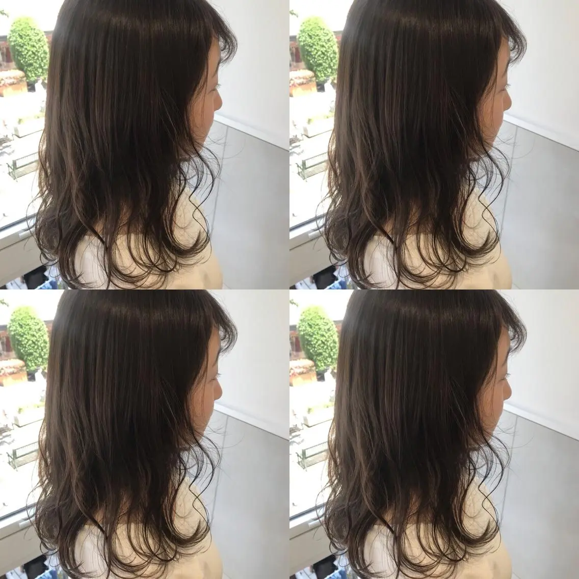 セミロング カラー カット ヘアカラー トリートメント 小栗 麻衣のヘアスタイル