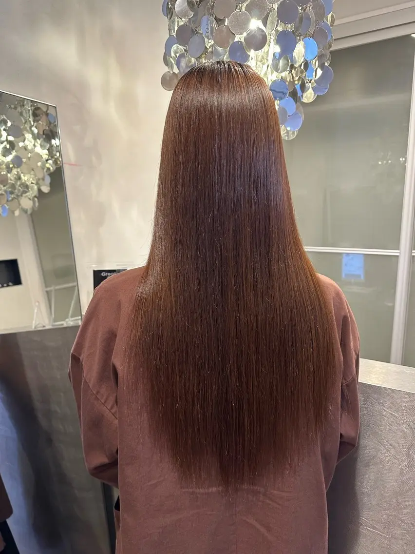 ロング 縮毛矯正 momo 札幌美容師のヘアスタイル