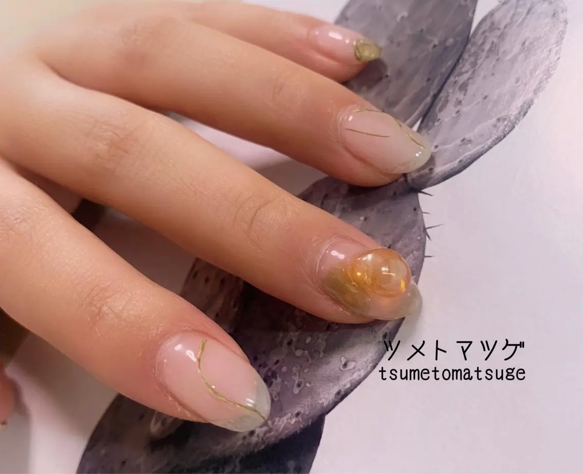 ショート ネイル アートネイル ハンドネイル ツメトマツゲ .のネイルデザイン