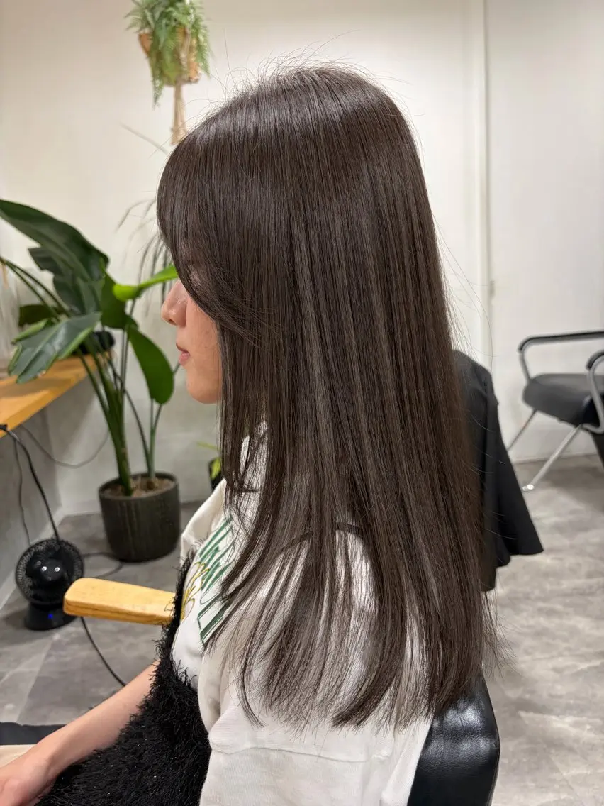 ロング カラー ヘアアレンジ カット ヘアカラー トリートメント misa🫧ナチュラ ル縮毛矯正/髪質改善のヘアスタイル