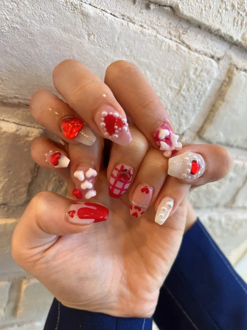 ネイル ハート 持ち込み ❀pom nail❀ aya.のネイルデザイン