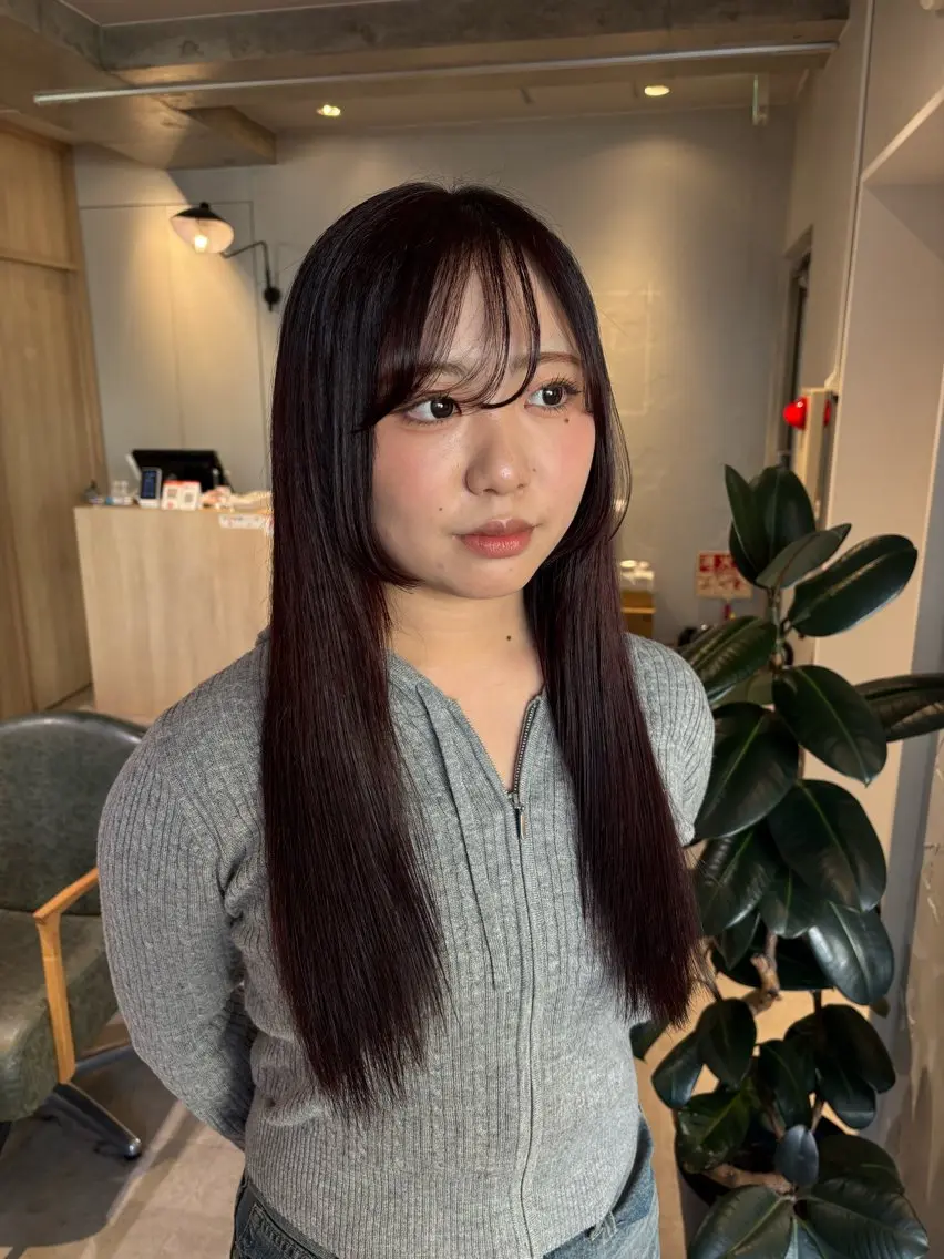 ロング カラー カット ヘアカラー りあの🎀 /暖色カラー🍒のヘアスタイル