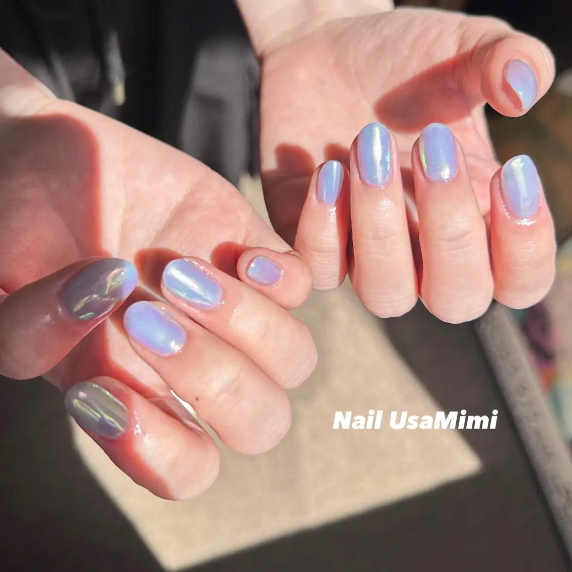 ネイル ジェルネイル マグネットネイル 持ち込み ワンカラーネイル パラジェル 本町ネイルNail UsaMimiのネイルデザイン