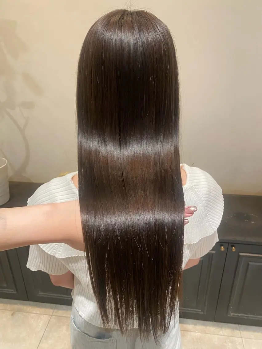 前髪縮毛矯正の写真
