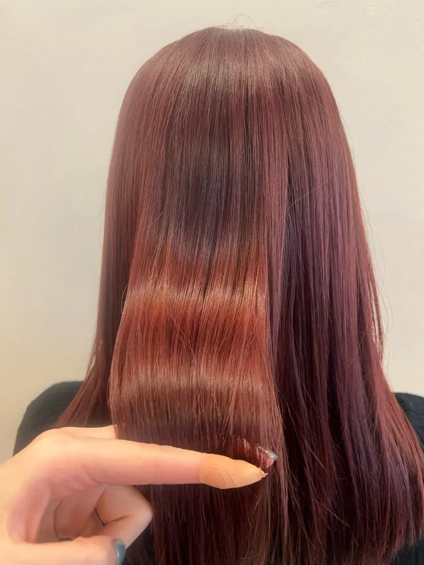 カラー レッドカラー 髪質改善 宮田 かやののヘアスタイル