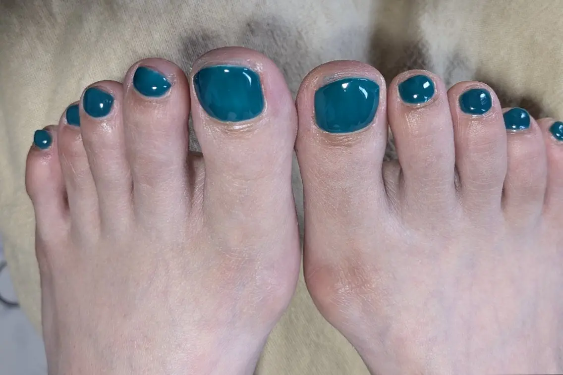 ネイル グリーン フットネイル NAILSALON MEIMEのネイルデザイン