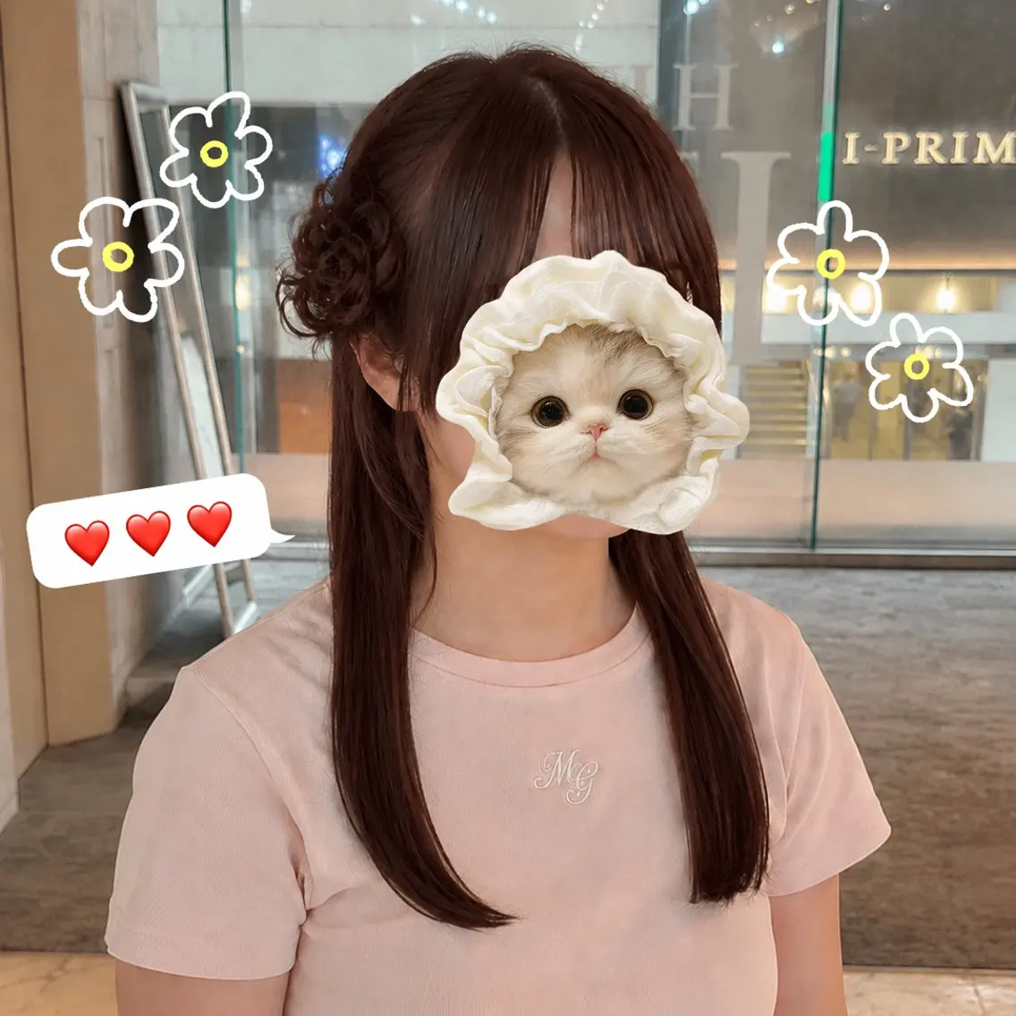 セミロング チョコレートブラウン カット ヘアカラー ふわっとレイヤー 星川まお𝜗𝜚のヘアスタイル