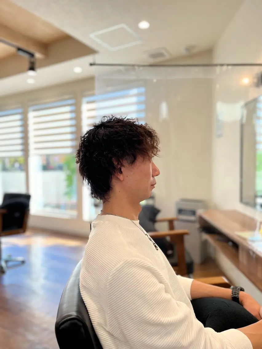 パーマ メンズ カット パーマ 佐藤 剛のヘアスタイル