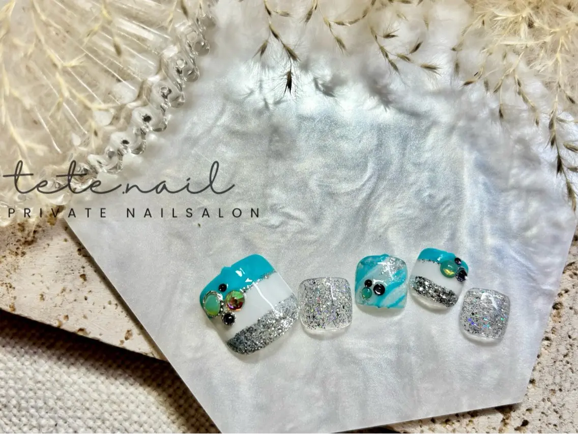 ネイル フットネイル tete. nailのネイルデザイン