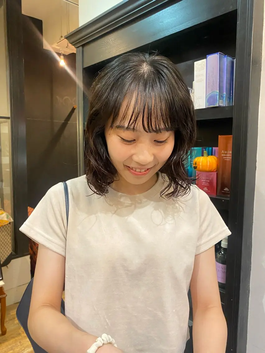 パーマ ヘアカラー 原田 梓未のヘアスタイル