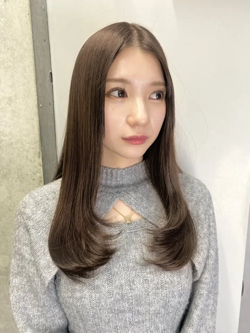 ロング 髪質改善 レイヤーカット カット トリートメント 韓国/ワンホンヘア 髪質改善/MaCoのヘアスタイル