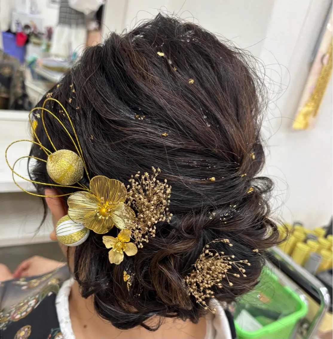 ミディアム ヘアーアレンジ 新橋銀座、着付けのヘアスタイル