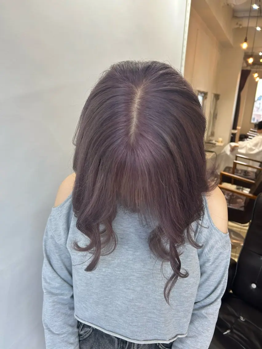 ロング カラー ヘアアレンジ ブリーチ グレージュ ラベンダーカラー ラベンダーグレージュ ラベンダーグレー ヘアカラー 🫧透明感ボブ/ ハイトーン.nanoのヘアスタイル