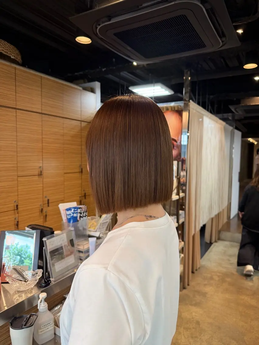 ショート 前下がりボブ ボブ ✦creer都島✦ ɪʀᴏʜᴀ ꕀ 🎀のヘアスタイル