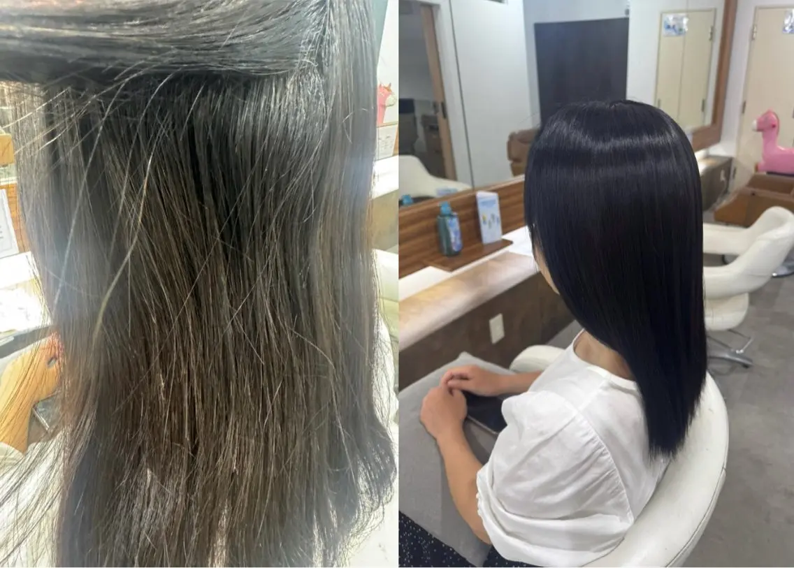 セミロング カラー ヘアカラー トリートメント ★モデル募集 星来★のヘアスタイル
