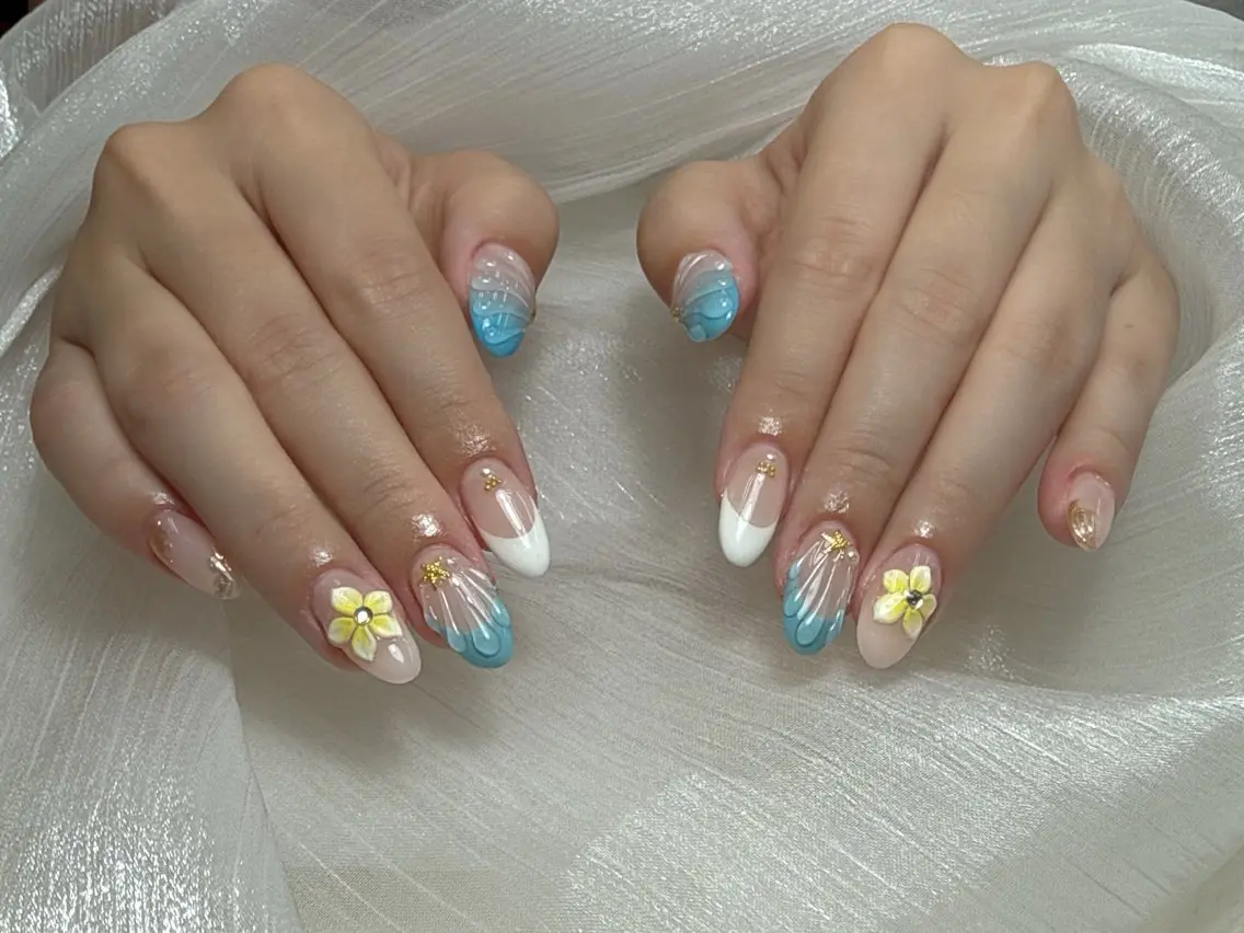 ネイル フレンチネイル グラデーション 韓国ネイル マグネットネイル ワンカラーネイル ハンドネイル Jang Nailのネイルデザイン