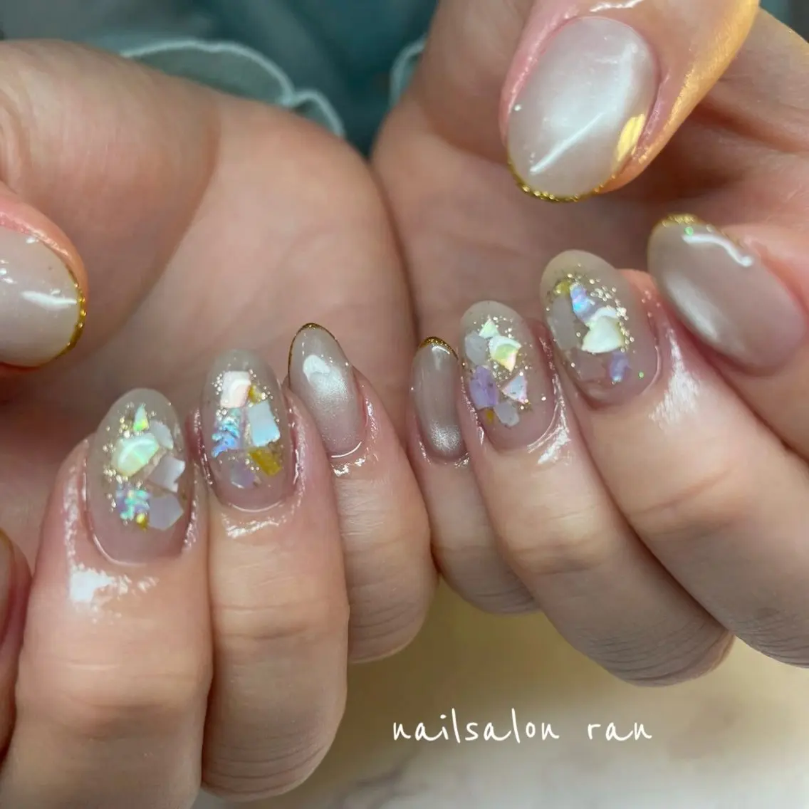 ネイル マグネットネイル ハンドネイル ハンドケア nailsalon ranのネイルデザイン