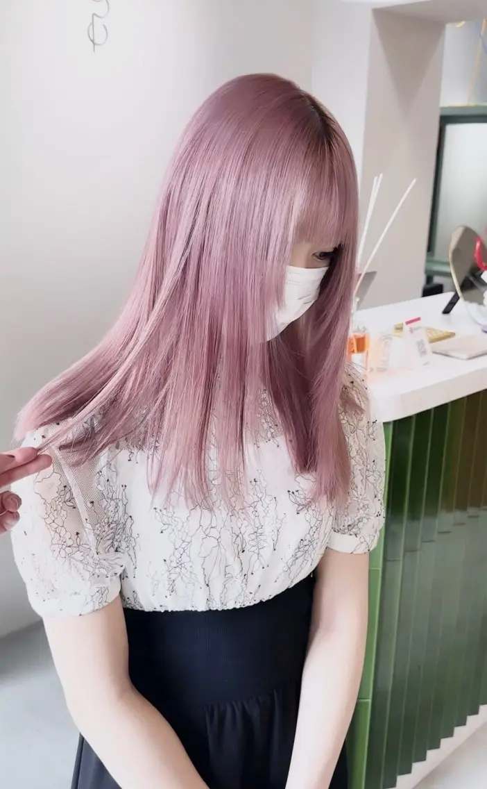 セミロング カラー ヘアカラー 複雑履歴修正/梅田 デザインカラー/しんのヘアスタイル