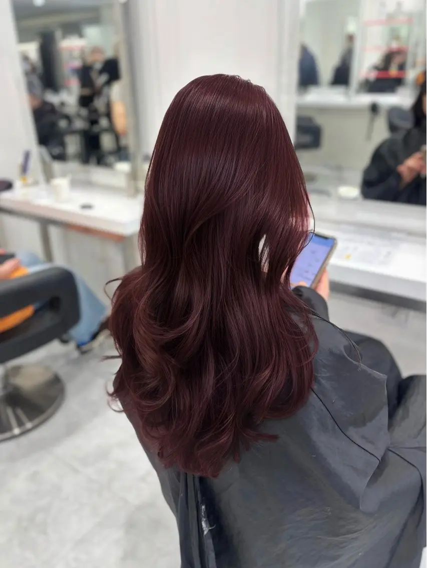 ロング ヘアカラー 🎀暖色カラー🎀 韓国ヘア まなかのヘアスタイル