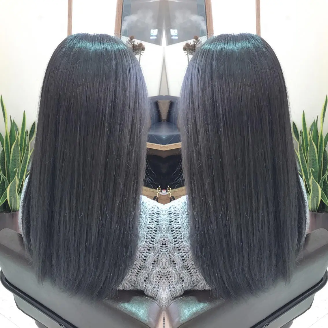 セミロング カラー 青木 茂樹⭐️ 透明感カラーのヘアスタイル