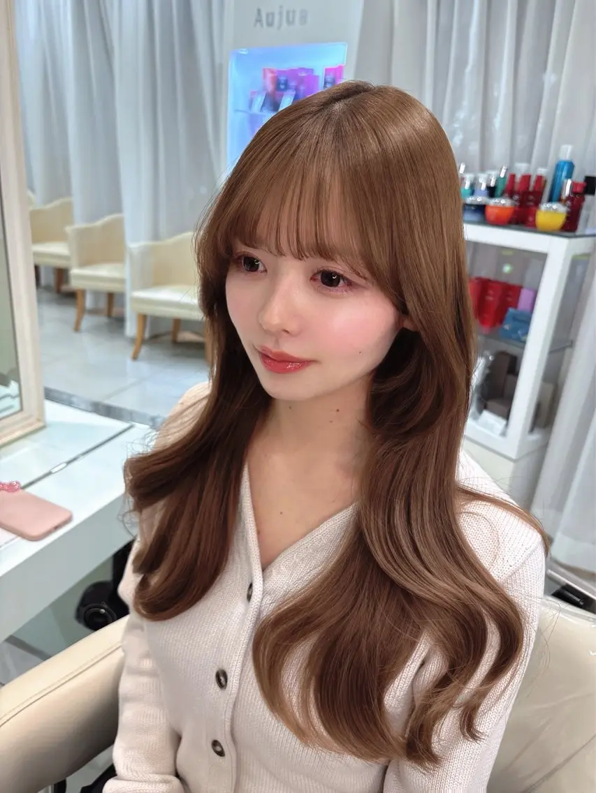 ロング カット ヘアカラー トリートメント ♡大人カワイイ hair♡徳井はやとのヘアスタイル