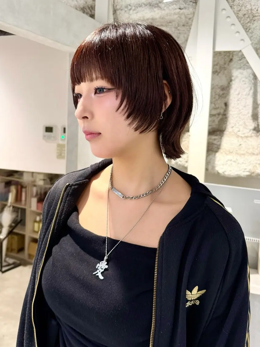 ショート カット ヘアカラー 骨格診断で絶対可愛い ✨丸みショート✨凌弥のヘアスタイル