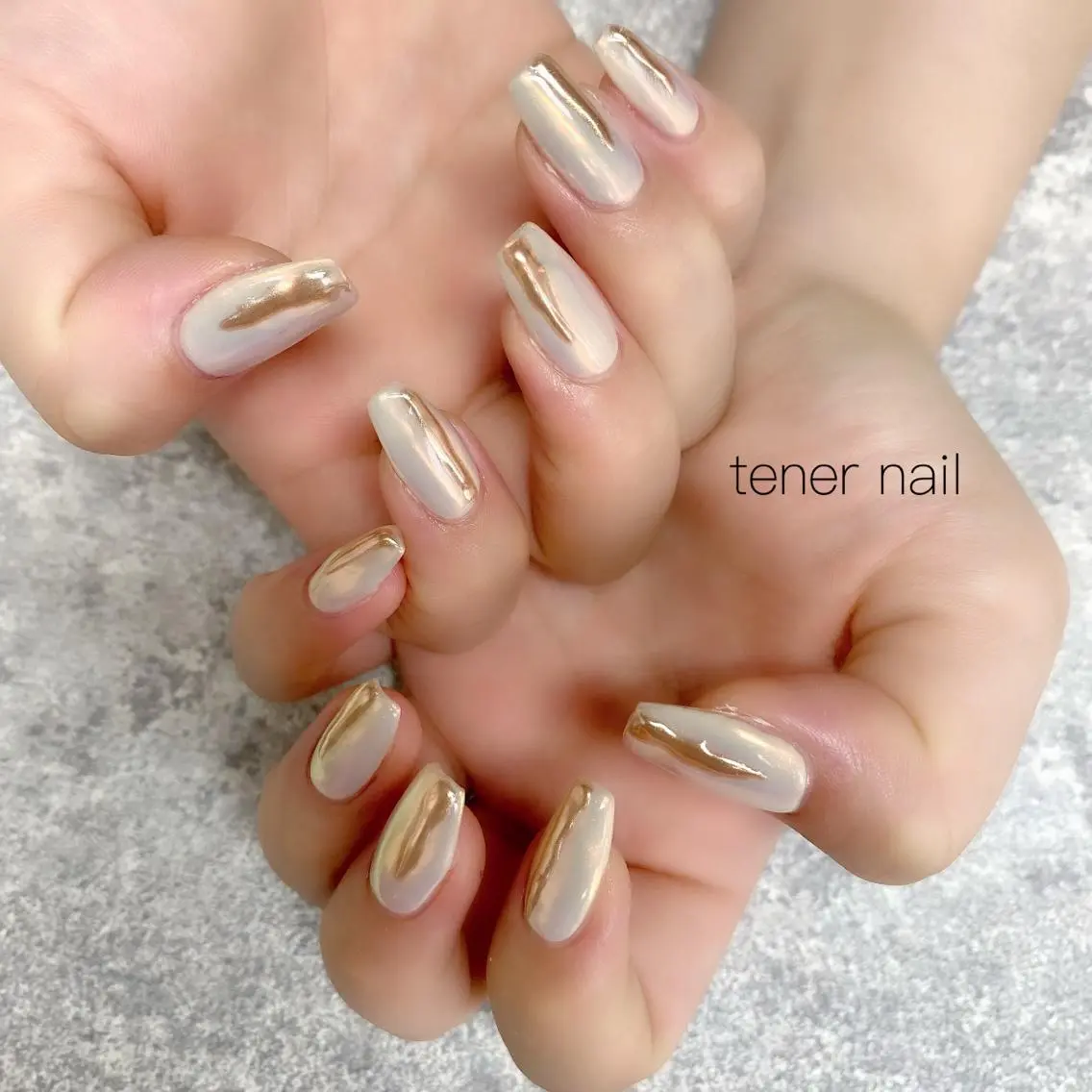 ネイル オーロラネイル ミラーネイル ニュアンスネイル テネルネイル tener nailのネイルデザイン