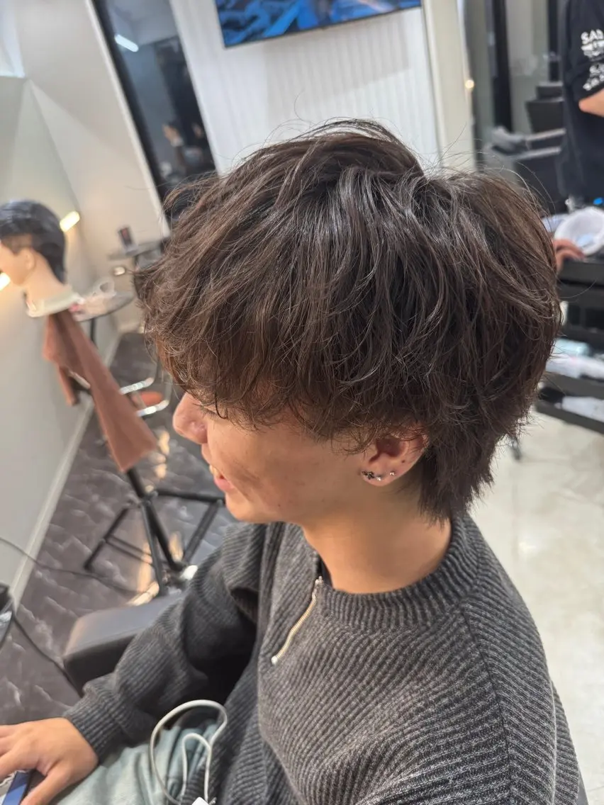パーマ メンズ メンズパーマ パーマ 公平 莉月のヘアスタイル