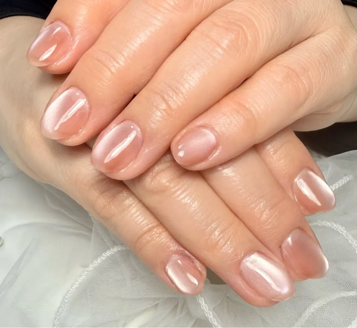 ネイル アートネイル チークネイル フラッシュネイル フラッシュマグ フレンチネイル Mai’s nailのネイルデザイン