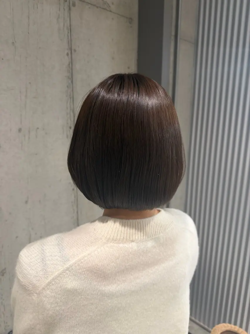 ミディアム カラー ヘアアレンジ 垢抜けボブ×透明 感カラーリクト💥のヘアスタイル