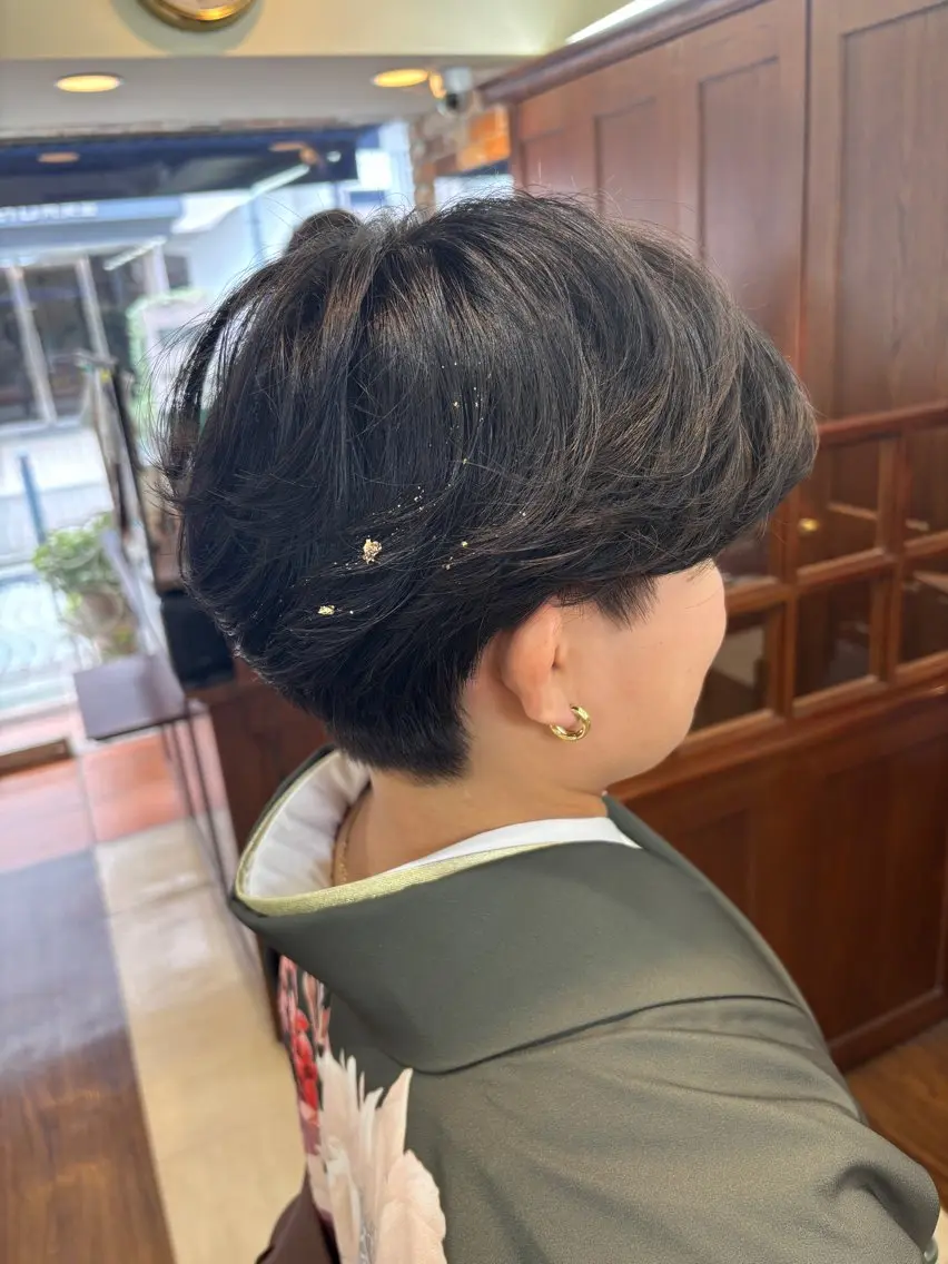 ショート ヘアアレンジ 長谷川 礼子🌐🌿のヘアスタイル